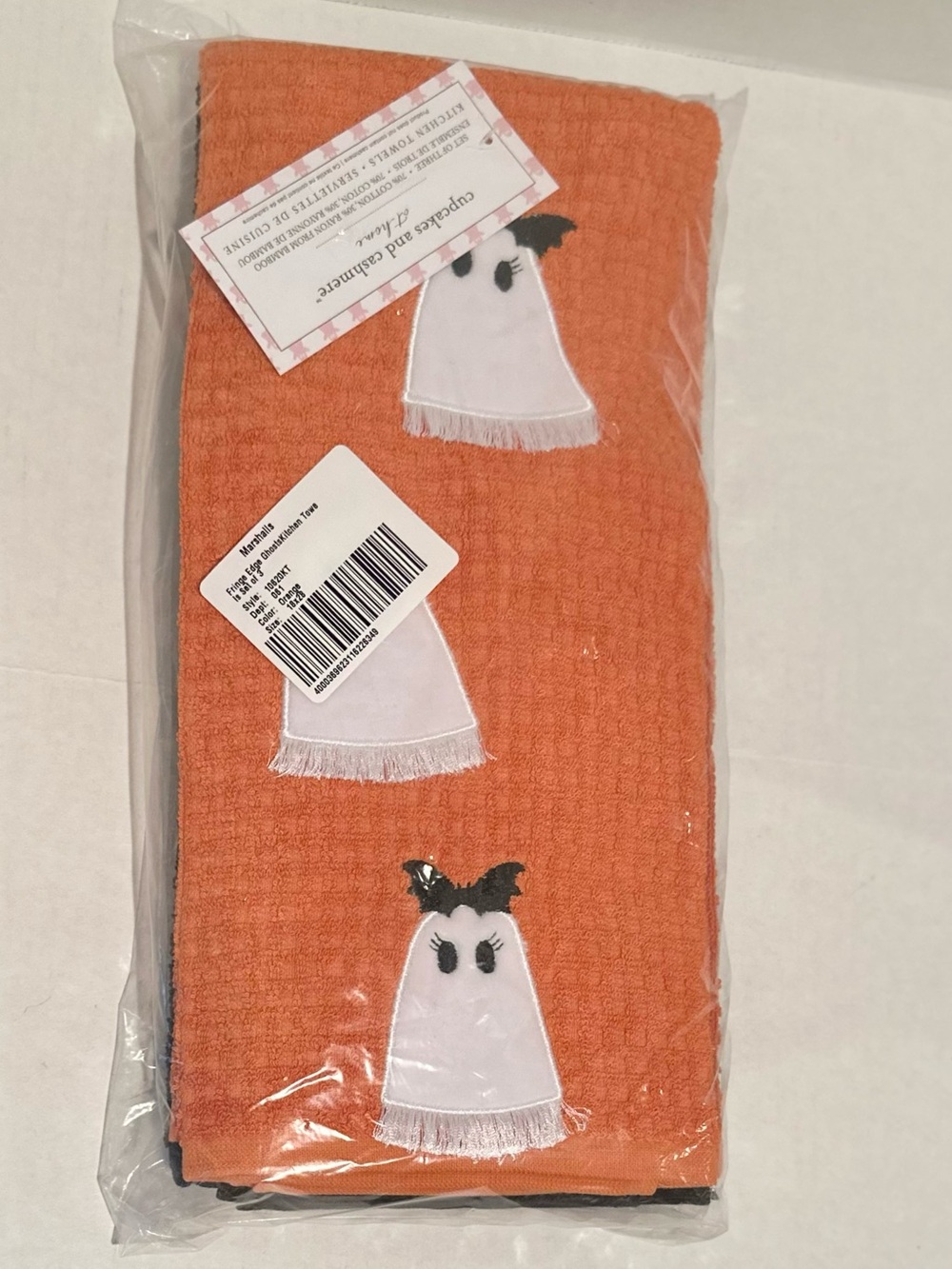 Cupcakes & Cashmere NWT Set of 3 Fringe Ghosts Kitchen Towels